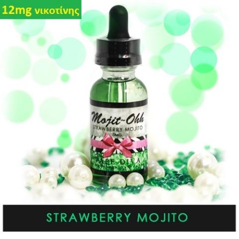 VAPE DIVA Υγρό Mojit-Ohh, Strawberry Mojito, 12mg νικοτίνη, 30ml