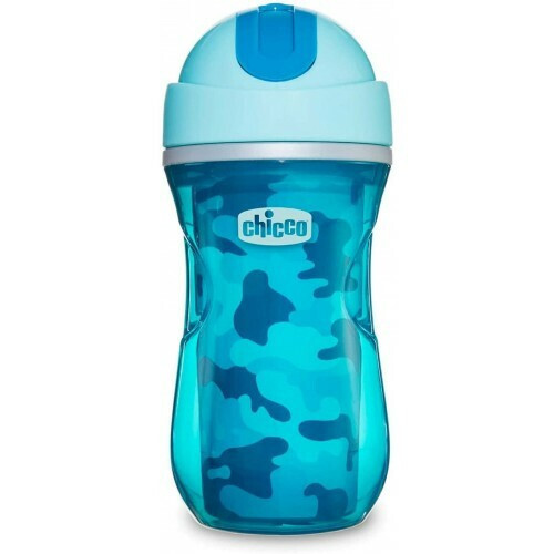 Chicco Κύπελλο-Θερμός με Καλαμάκι Μπλέ 14μ+ ,F04-06991-20-01