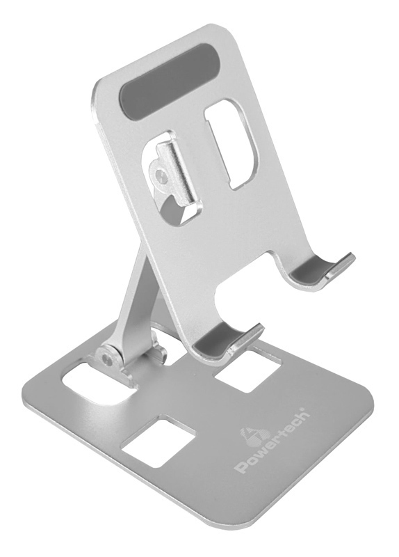 Powertech Βάση Γραφείου για Κινητό σε Ασημί χρώμα PT-1159