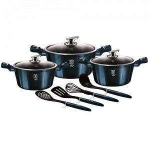 Berlinger Haus Σετ Μαγειρικά Σκεύη 10τμχ. με Τριπλή Μαρμάρινη Επίστρωση BH-6152