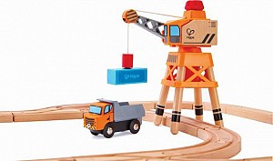 Hape Large Boom Crane (E3715A) - Μεγάλος Γερανός Με Κίνηση & Μαγνητάκια - 3Τεμ.