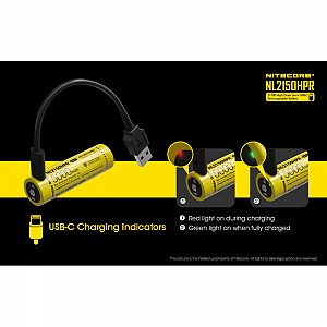 NiteCore NL2150HPR USB-C 21700 5000mAh Μπαταρία