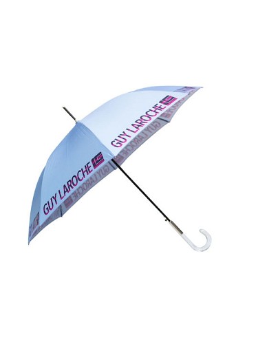 Guy Laroche Αντιανεμική Αυτόματη Ομπρέλα Βροχής με Μπαστούνι Ciel/Red Letters 8502