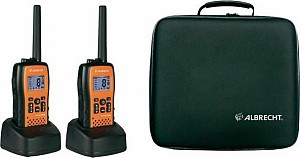 Albrecht Tectalk Float Walkie Talkie με Μονόχρωμη Οθόνη Σετ 2τμχ Σε Πορτοκαλί Χρώμα