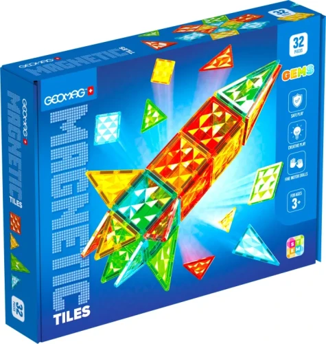 Geomag Magnetic Tiles Gems Rocket 32pcs. (PF.224.105.00)