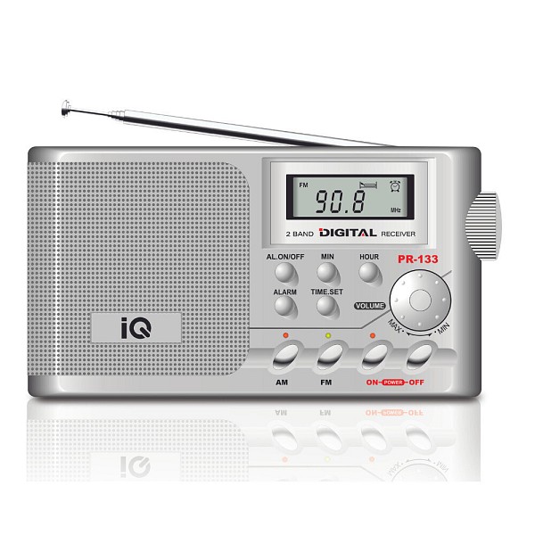 IQ PR-133 Φορητό Ραδιόφωνο Μπαταρίας Ασημί