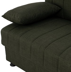 B2bmarkt ΚΑΝΑΠΕΣ ΚΡΕΒΑΤΙ ANDRI ΤΡΙΘΕΣΙΟΣ DARK OLIVE HM3239.05 180x72x77 εκ.
