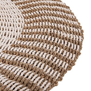B2bmarkt ΧΑΛΙ ΣΤΡΟΓΓΥΛΟ KIRKI HM7840 ΑΠΟ ΦΥΣΙΚΕΣ ΙΝΕΣ SEAGRASS ΛΕΥΚΟ-ΦΥΣΙΚΟ Φ120εκ