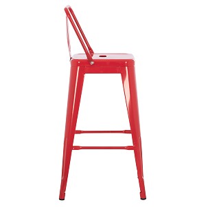 B2bmarkt ΣΚΑΜΠΟ ΜΠΑΡ ΜΕΣΑΙΟΥ ΥΨΟΥΣ ΜΕΤΑΛΛΙΚΟ MELITA-PRO HM8574.44 ΚΟΚΚΙΝΟ 43x43x88Υεκ.