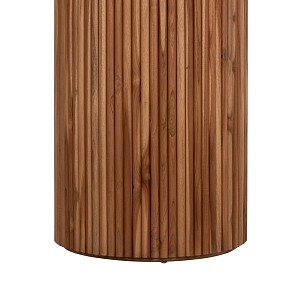 B2bmarkt ΤΡΑΠΕΖΙ ΤΡΑΠΕΖΑΡΙΑΣ ΣΤΡΟΓΓΥΛΟ RODER HM9896 ΞΥΛΟ ΤΕΑΚ- 3εκ. πάχος επιφ.- Φ130x79,5Υεκ