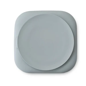Interbaby Αντιολισθητικό Πιάτο Σιλικόνης Blue Grey
