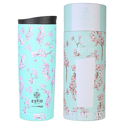 ESTIA ΘΕΡΜΟΣ TRAVEL MUG SAVE THE AEGEAN 500ml BLOSSOM GREEN 01-20422