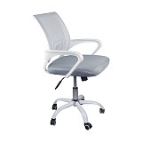 Woodwell BF2101-SW Πολυθρόνα Γραφείου με Ανάκλιση Άσπρο - Mesh Γκρι Ε-00022757 ΕΟ254,1SW